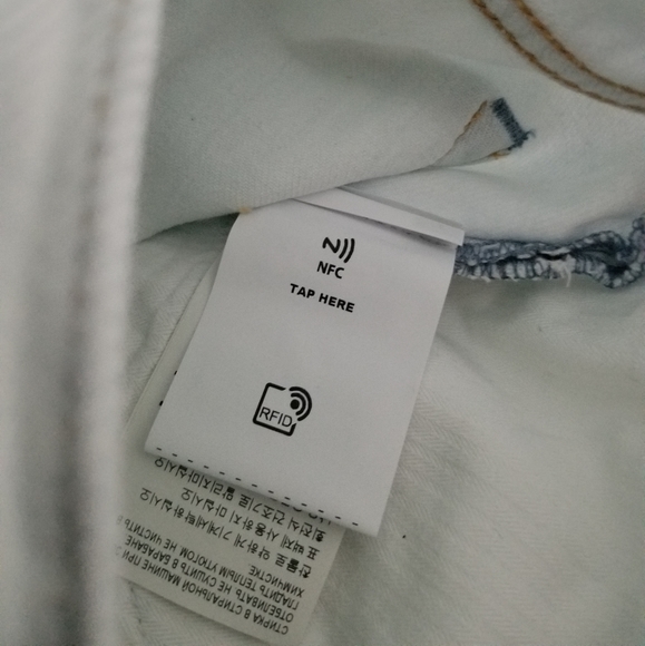 Golden Goose High Rise Boot Cut Jeans Light Wash Bleached Blue Size 28 - Picture 9 of 10